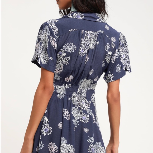 Free People Blue Hawaii Washed Blue Floral Print - Picture 8 of 8